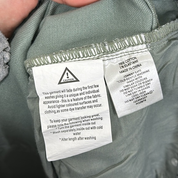 Johnny Bigg Big & Tall Sage Green Colton Print Denim Shorts Men's Size 50 - Picture 9 of 9